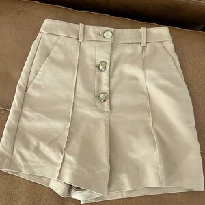 Zara High Waist Tan/ Brown Women's Shorts